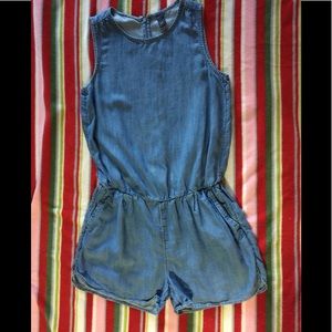 GAP short romper nwot size xs cotton denim